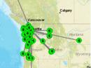 A map showing January Amateur Radio check-ins to the FEMA interoperability net. [Courtesy of Laura Goudreau, KG7BQR]